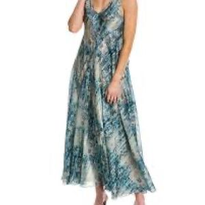 Johny Was, Pete & Greta Santorini Silk and Bias Dress, size Xl. Stunning.
